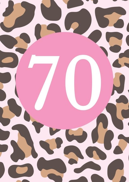 Leopard Print 70th Birthday Card created by Sarah Catherine
