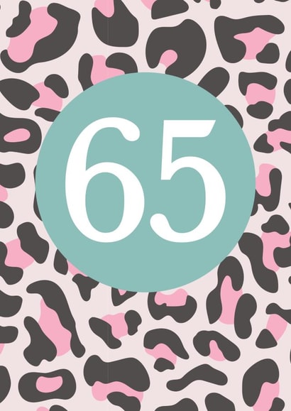 Leopard Print 65th Birthday Card created by Sarah Catherine
