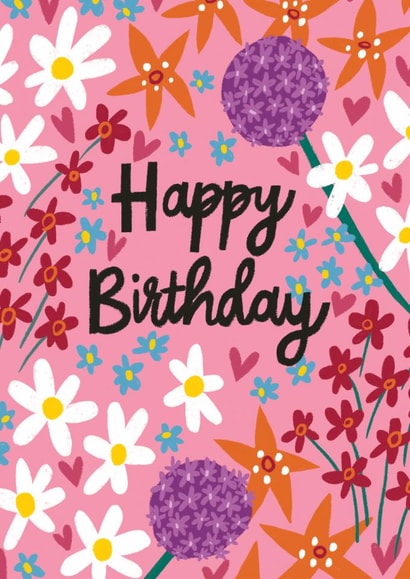 flower pretty Birthday Card 17397 created by @AimeeStevens.Design