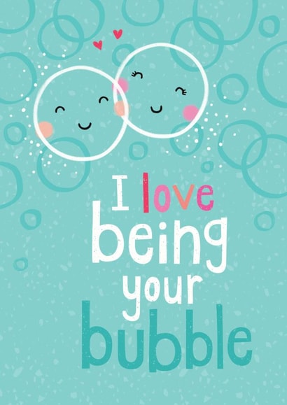 bubble love Valentines Day Card 44656 created by Gingerbred