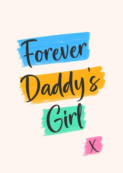 Forever Daddy’s Girl Typography Card created by Lisa Wardle