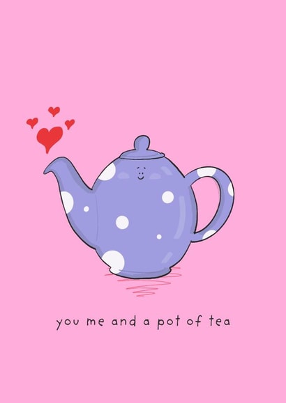 pot tea Love & Friendship Card 3378 created by Richard Darani