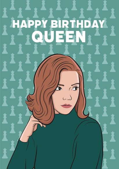 chess queen Birthday Card 17126 created by Guilty Cards