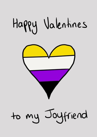 Non-Binary Queer Valentines Day Card 21223 created by indecisiveartistry