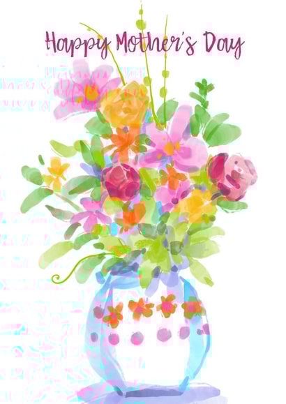 vase flowers Mothers Day Card 29299 created by Diana Fegredo