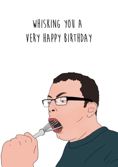 Come Dine With Me Whisk Birthday Card created by Studio Pistachio