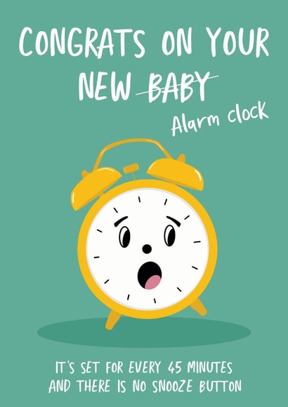 Funny new baby and new parents card created by @tikkled.pink