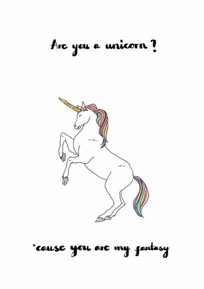 Unicorn Fantasy Valentines Day Card 17352 created by AVO-CARDO