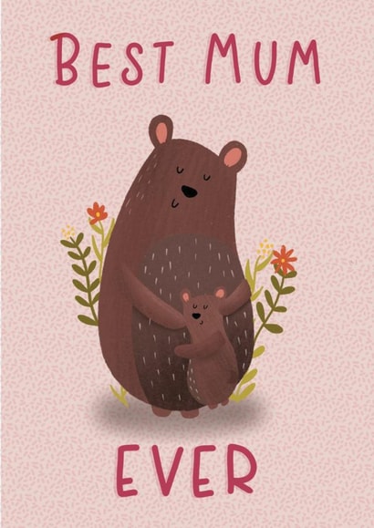 Cute Mothers Day Card - Mum - Bears - Best Mum Ever created by Hayley Warhurst Design