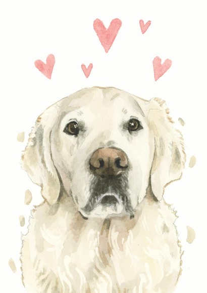 golden retriever love Just because Card 21228 created by Robert James Hull