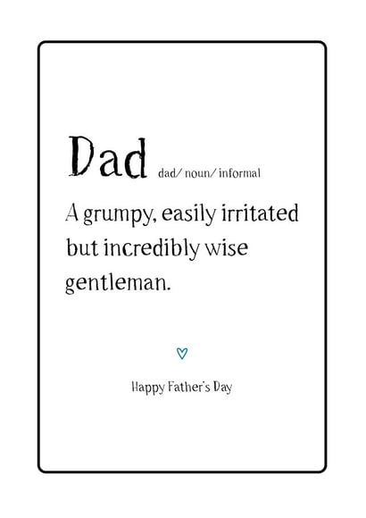 father dad Father's Day Card 31200 created by Spotty N Stripy