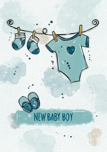 it's a boy baby boy New Baby Card 21052 created by Catherine Bancroft