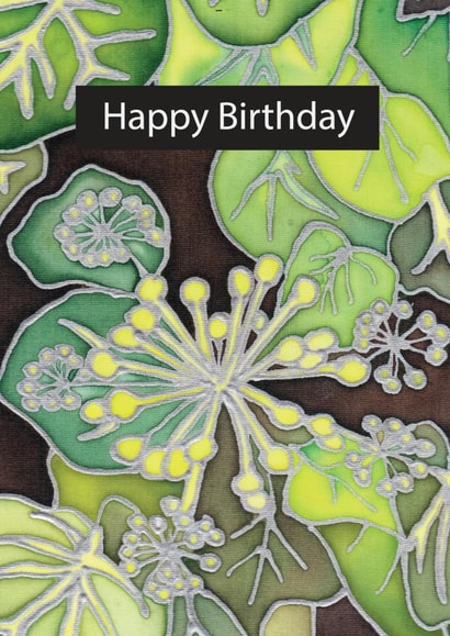 nature garden inspired Birthday Card 19016 created by Carrie Lyall Printmaker