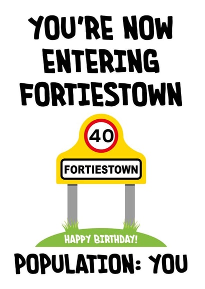 sign road Birthday Card 15840 created by Fat Pug Greetings