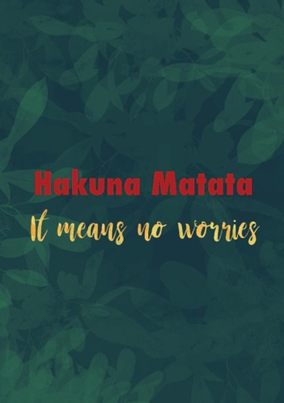 no worries typography Send A Smile Card 21074 created by Dani Doodlez
