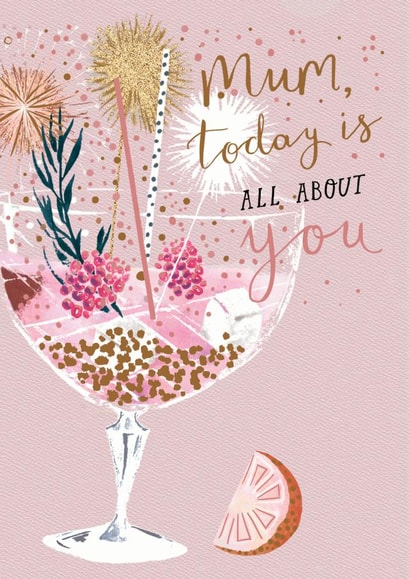 Cocktail Mum Card created by Louise Tiler