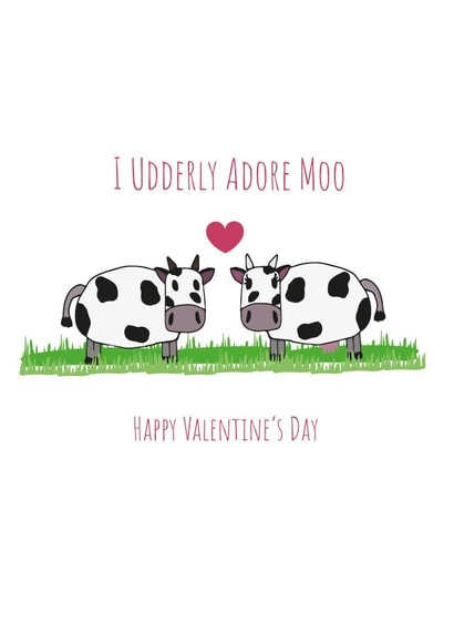 cow pun Valentines Day Card 12293 created by Missycards