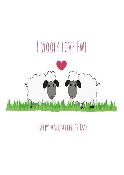ewe wooly Valentines Day Card 12294 created by Missycards