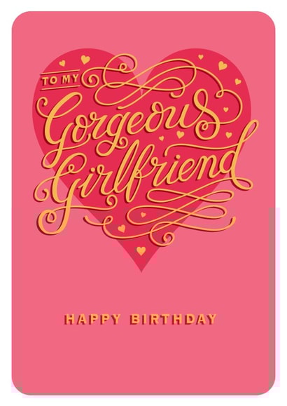 girlfriend female Birthday Card 19720 created by Dalia Clark Design
