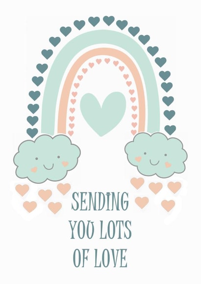 Sending a hug Lots of love Send A Smile Card 20171 created by Shereen M Designs