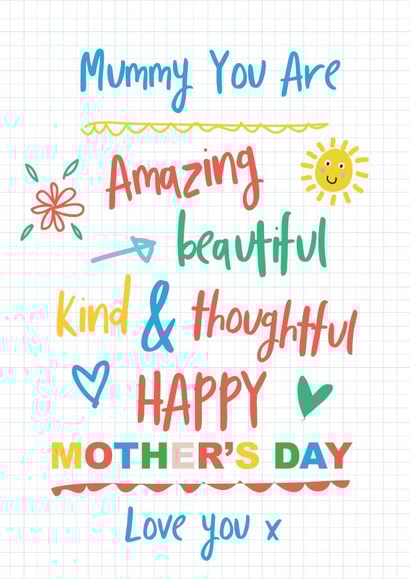 mummy mother Mothers Day Card 12730 created by TillieMint