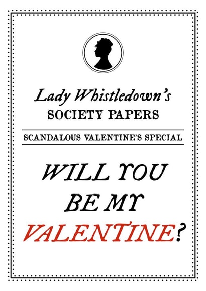 bridgerton lady whistledown Valentines Day Card 20141 created by C+C Cards
