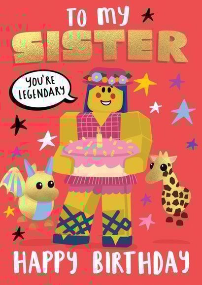 Gaming Sister Birthday Card created by NICHOLA COWDERY ILLUSTRATIONS