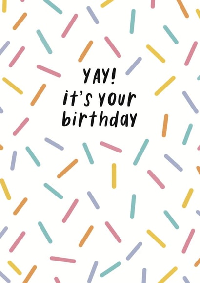 typography yay Birthday Card 21274 created by Aspyn + Elodie