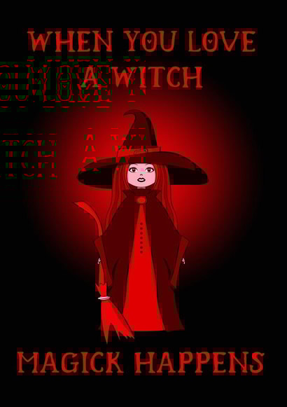 valentine's day wiccan valentine Card 45139 created by Cheeky Witch®