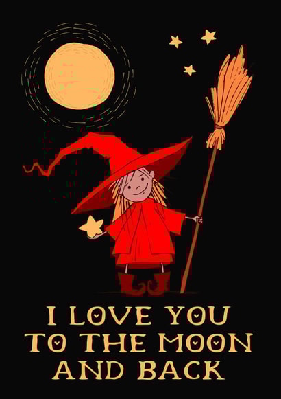 I Love You To The Moon and Back! Valentine's Day or Anniversary Card created by Cheeky Witch®