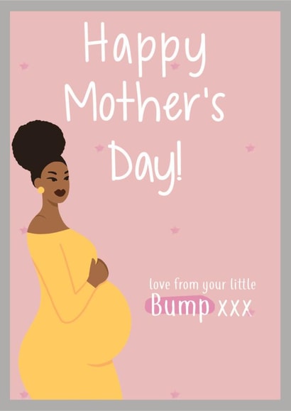 mum to be bump Mothers Day Card 40003 created by InclusiviTwee