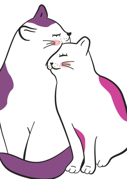 cats animal Love & Friendship Card 11326 created by Family Designs