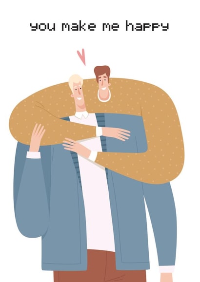 gay love Valentines Day Card 11327 created by Family Designs