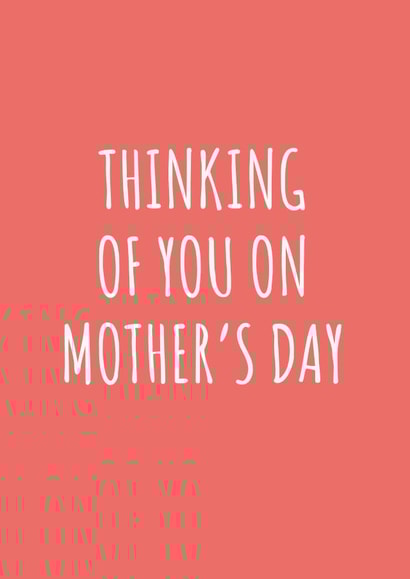 thinking of you typography Mothers Day Card 18276 created by Tangerine Lamp