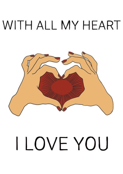 love heart Valentines Day Card 21317 created by Jatinder Creates