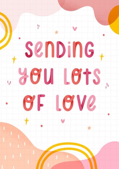 Sending you lots of love card created by Joanne Hawker