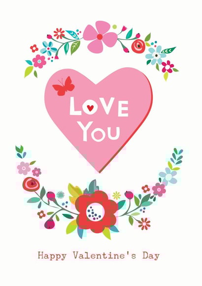 Love you Valentines Day Card 6094 created by YTR Studios (Yasmin Tara)