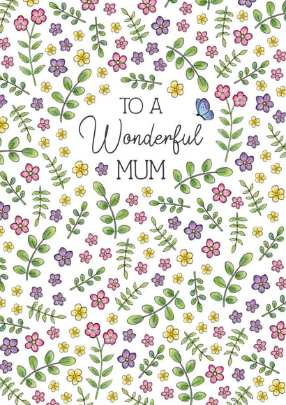 Classic Mothers Day Card - Floral - To A Wonderful Mum created by Hazel Fisher Creations