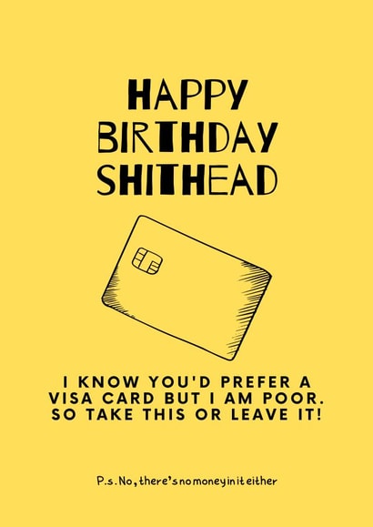 rude funny Birthday Card 21294 created by Polly Amelia
