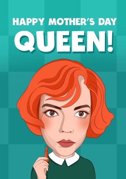 queen netflix Mothers Day Card 3368 created by Kasia Cards