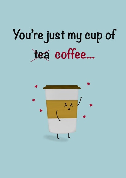 cup coffee Valentines Day Card 41856 created by Andy Bailey