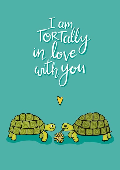 tortally pun Valentines Day Card 19819 created by Ellie Newbury