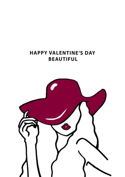 beautiful model Valentines Day Card 45578 created by Bex Create