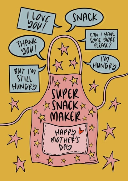 Cute Mothers Day Card - Mum - Super Snack Maker created by Muses & May 