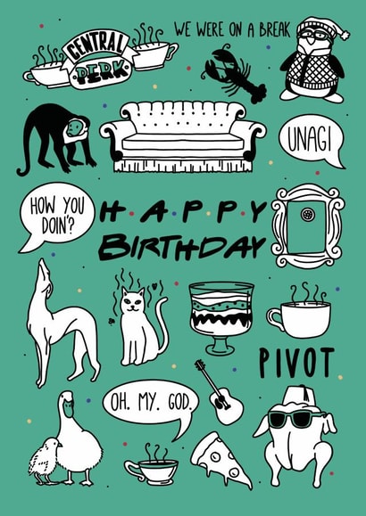 Friends Smelly cat Birthday Card 45075 created by Good Goose Designs