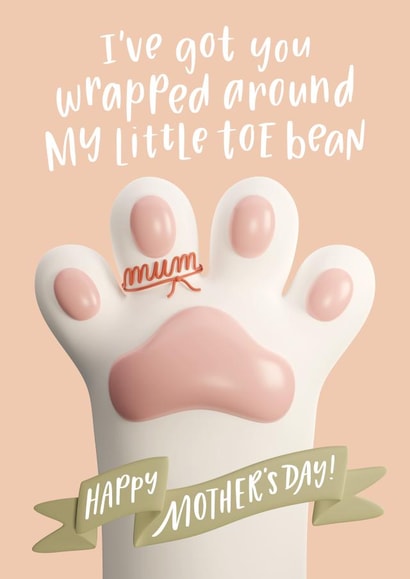 toe bean from the cat Mothers Day Card 7618 created by Chelsey Adams
