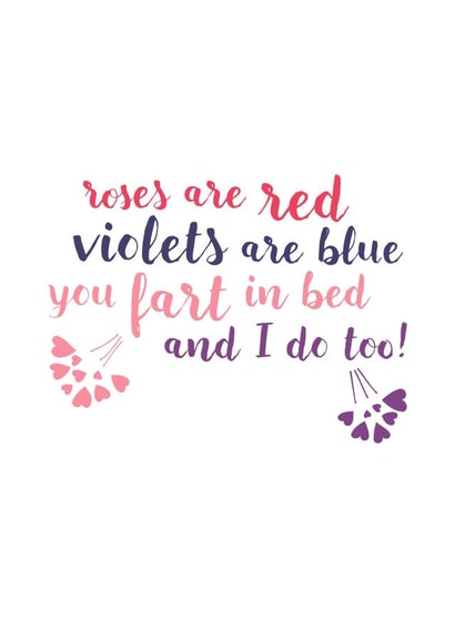 Farty Poem Anniversary & Valentine's Day Card created by Sassy Sarah