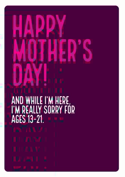 typography And Mothers Day Card 35801 created by Electric Carp