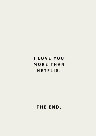 love netflix Valentines Day Card 38734 created by Inkwells Creations