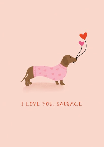 love sausage Valentines Day Card 21280 created by Hannah Nolloth